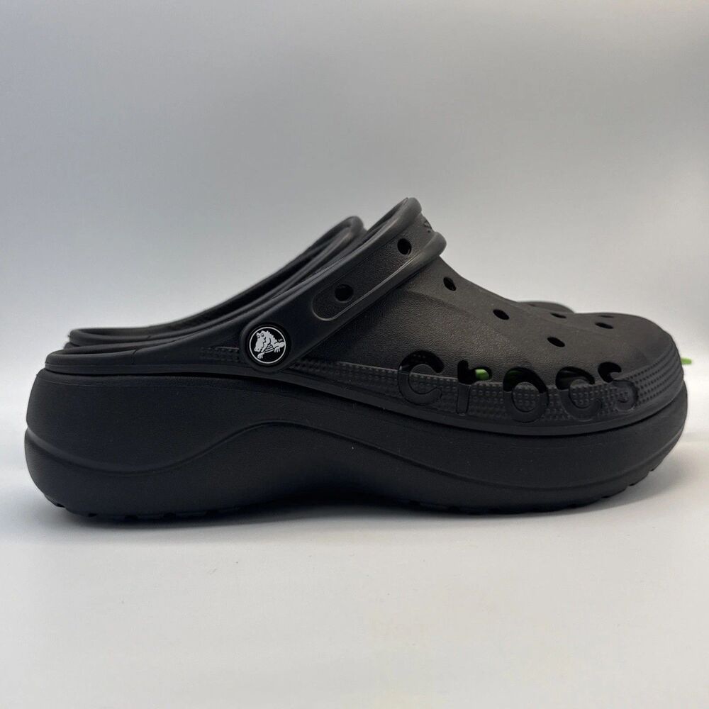 Crocs Women’s Platform Shoes Baya Clogs Size 10 Black
